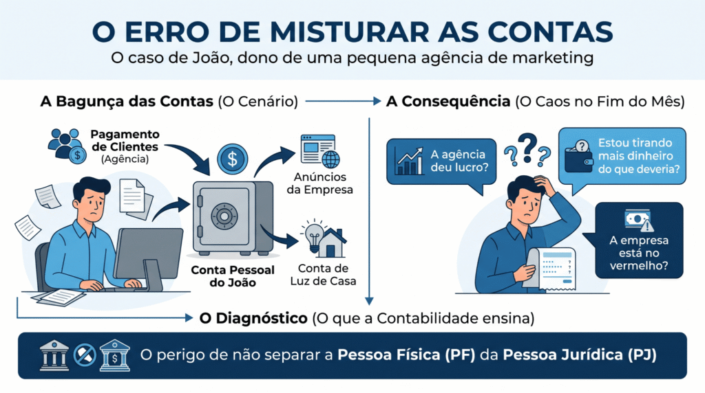 O Erro de Misturar as Contas